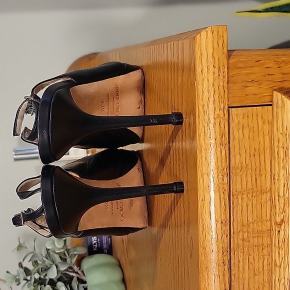 Jimmy Choo black peep toe platform slingbacks 9.5 (8.5 fit) - Picture 4 of 9